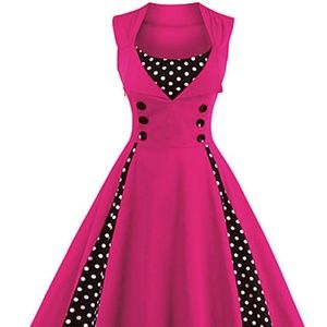 Rockabilly Style Pink and black dress